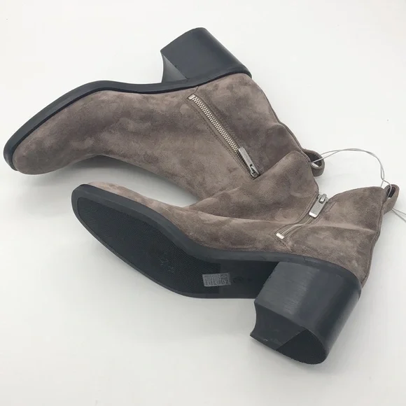 3.1 PHILLIP LIM Charcoal Gray Elegant Suede Ankle Boots. - Picture 8 of 12